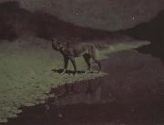 Frederic Remington Moon-light,wolf (mk43) France oil painting artist